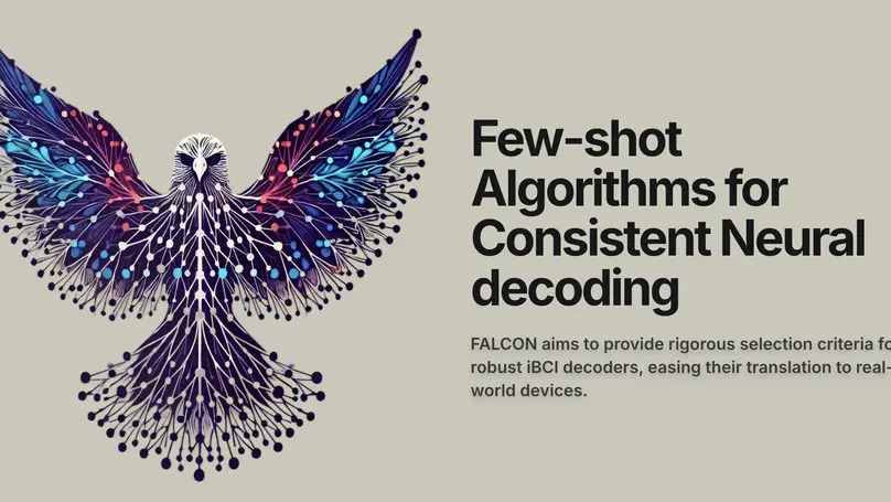 Few-shot Algorithms for Consistent Neural decoding (FALCON) Benchmark published at NeurIPS 2024